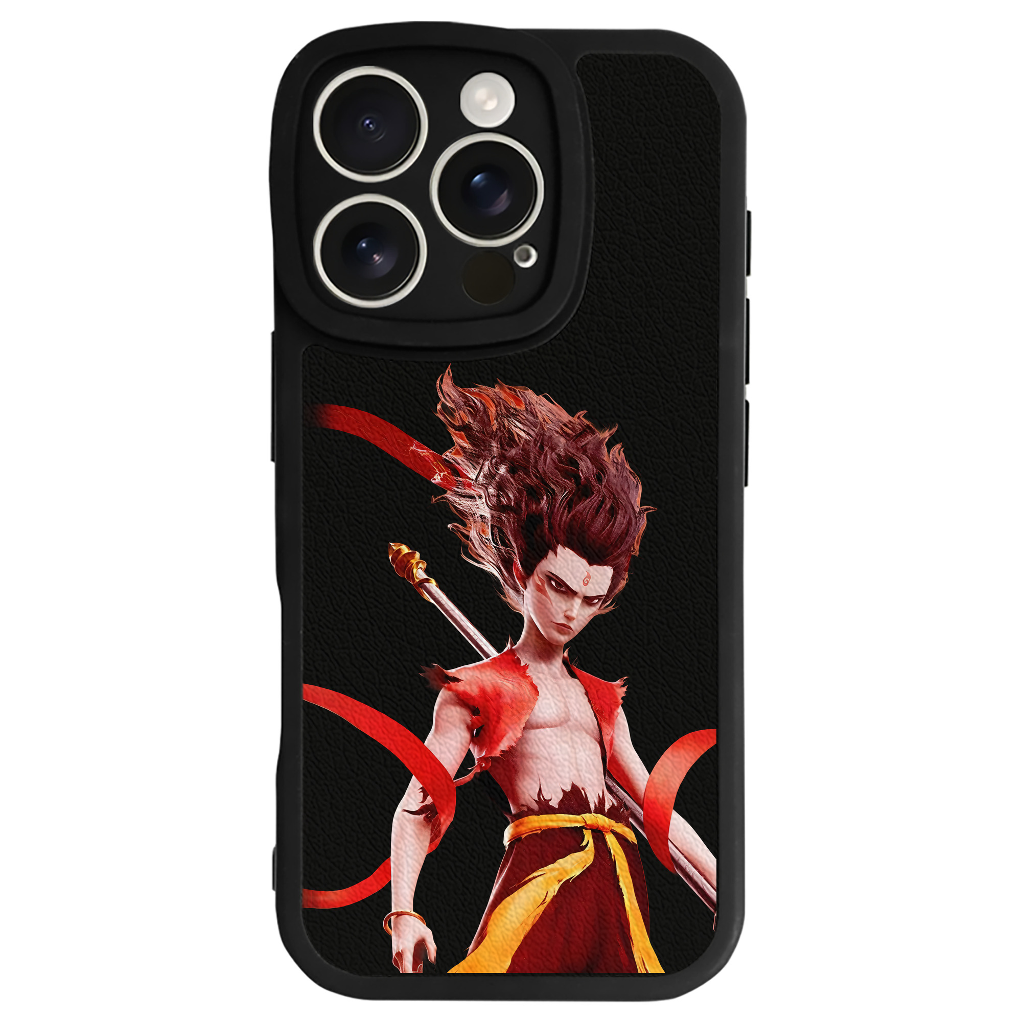 （画像用） Ne Zha 2 ナタ 魔童の大暴れ 【iPhone 16シリーズ対応】シリコンスマホケース（レザー調） 材質：シリコン